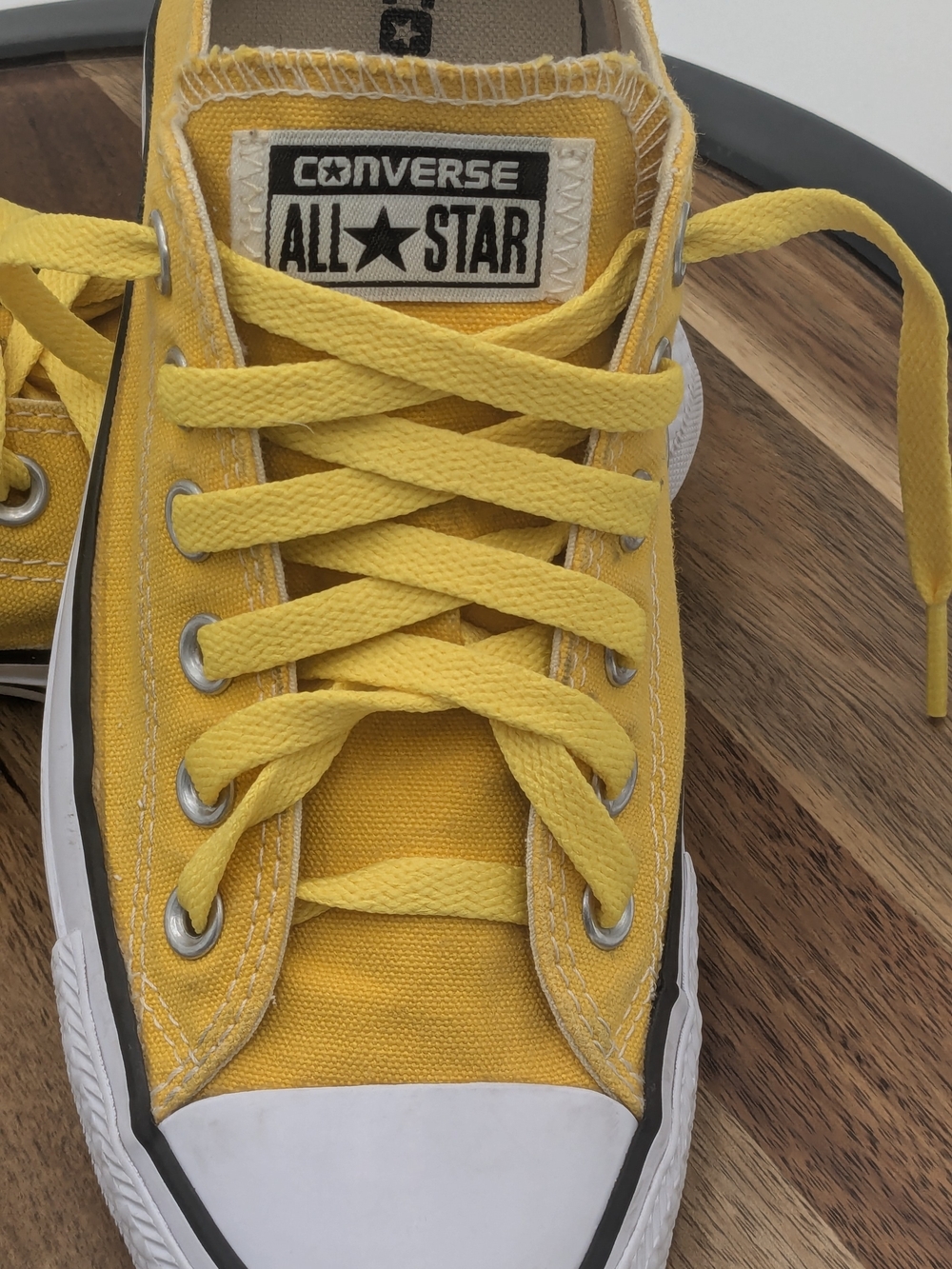 Converse Chuck Taylor All Star Ox Low Top Yellow Canvas Sneakers Women's 7 - Picture 7 of 11